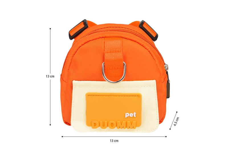 Dog Backpack Harness with D-Ring - Orange