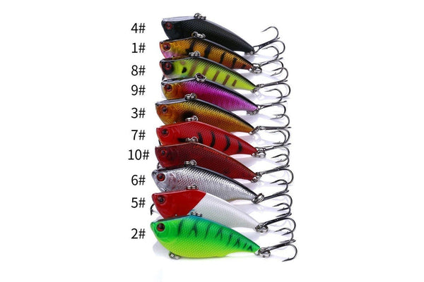 6cm Plastic Vib Lure With Sound Beads 10g