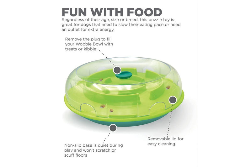 Outward Hound: Nina Ottosson - Wobble Bowl Interactive Treat Puzzle - Dog Toy