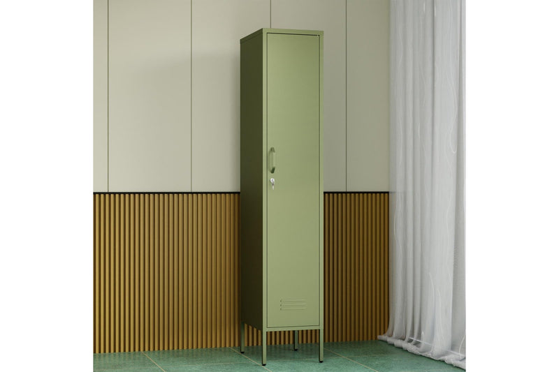 Fraser Country Milan Metal Locker Storage Cabinet - Olive Green