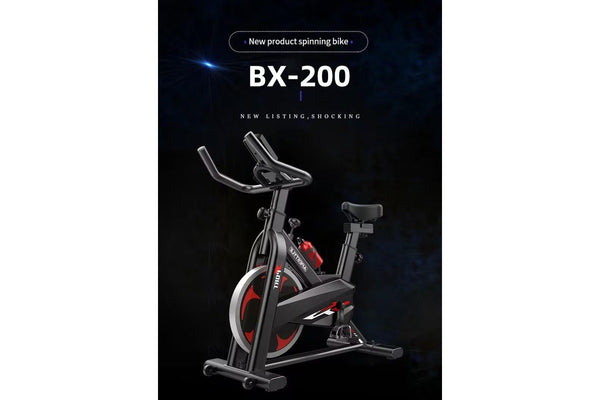 Ape Style BX-200 Spin Bike with Flywheel Home Gym Exercise (Black/Red)