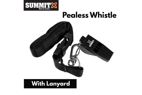 Summit Pealess Sports Whistle w Lanyard Professional Referee Match Training