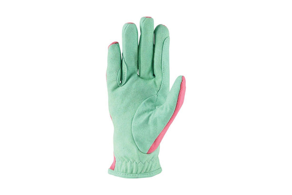 Hy Childrens/Kids Thelwell Collection Trophy Riding Gloves (Mint/Pink) (L)