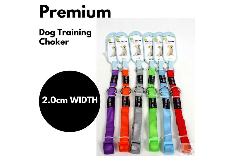 DOG TRAINING CHOKER Collar Martingale Adjustable Lead 2.0cm Width