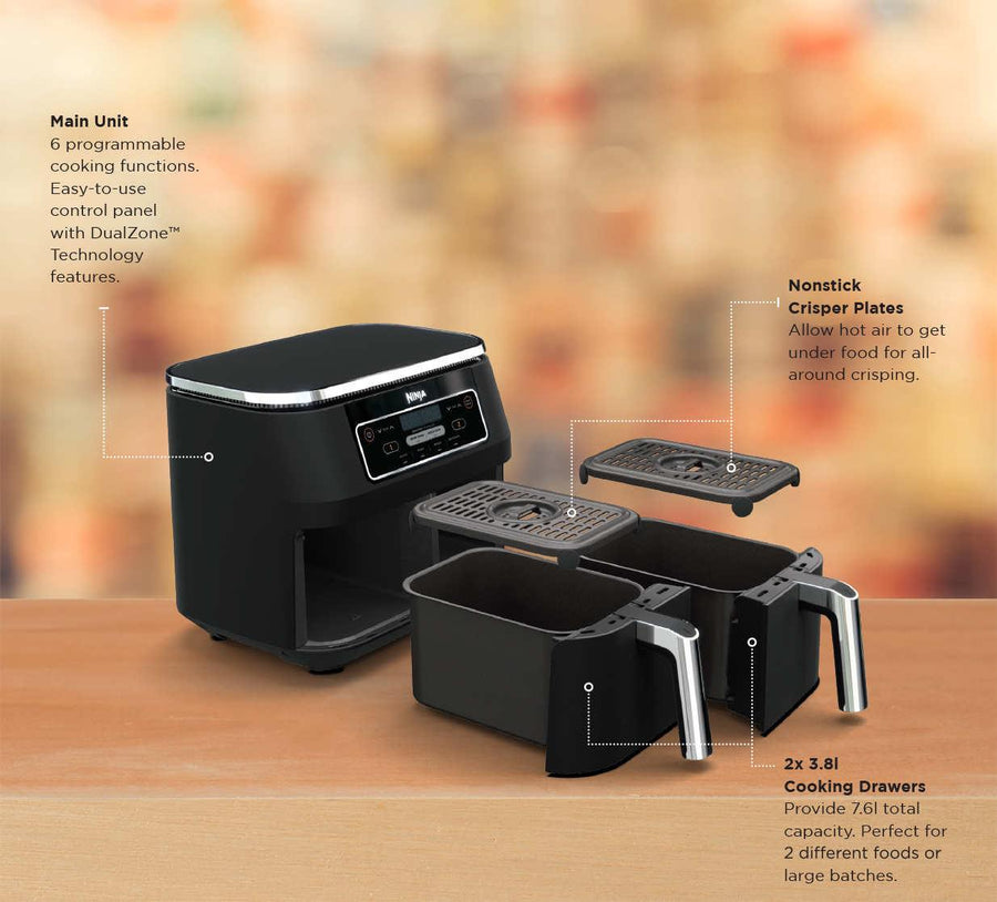 Ninja Foodi AF300 7.6L Dual Zone Air Fryer