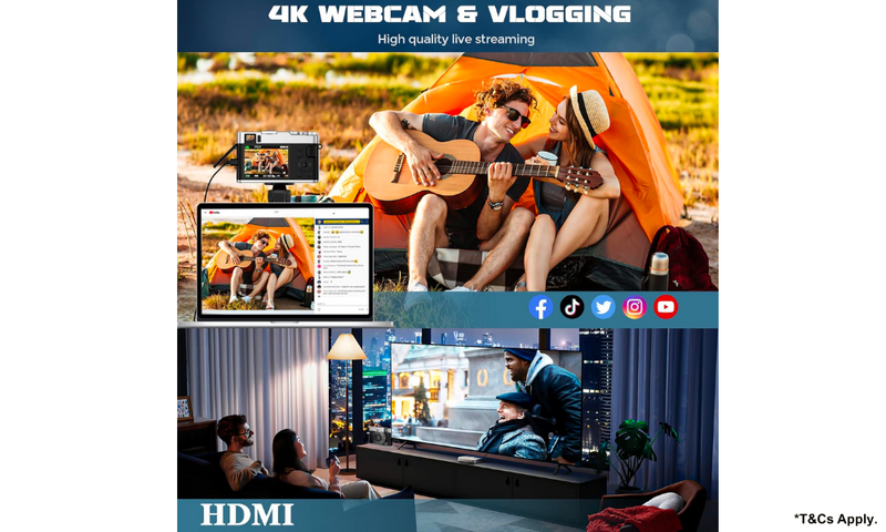 Oiadek 4K 48MP AutoFocus Vlogging Camera