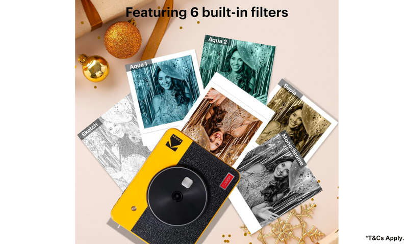 Kodak Mini Shot 3 Retro 2-in-1 Portable 3x3â€ Wireless Instant Camera & Photo Printer