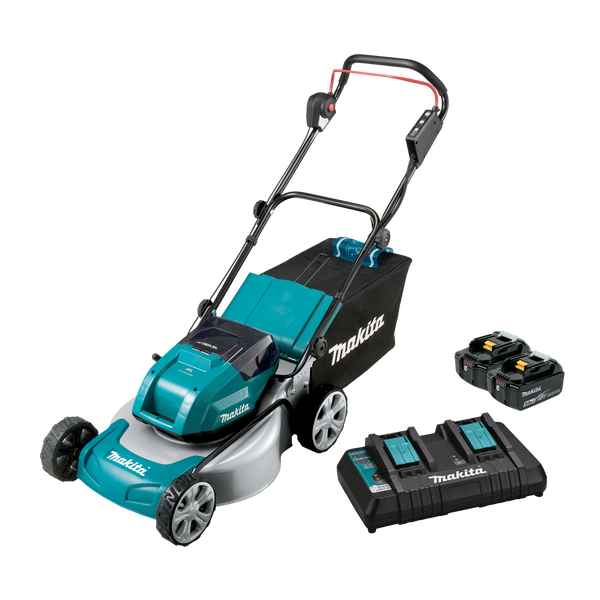 Makita 18V LXT 460mm / 18" 18Vx2 Brushless Lawn Mower - Kit