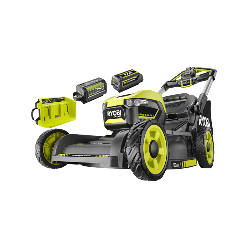 Ryobi 36V HP 53cm Brushless Self-Propelled Mower Dual Battery Kit