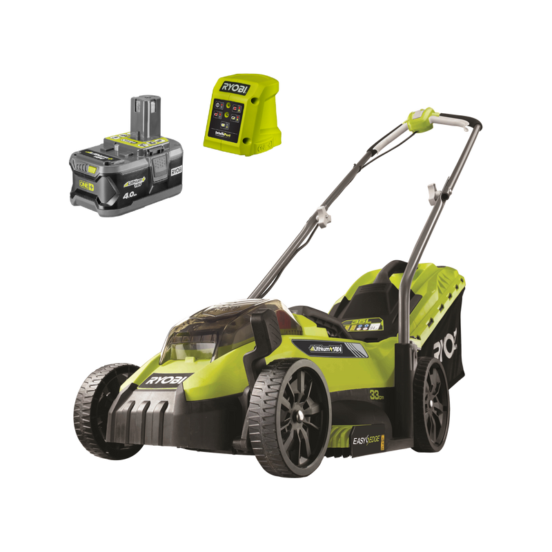 Ryobi One+ 18V 4.0Ah 33cm Cordless Lawn Mower Kit