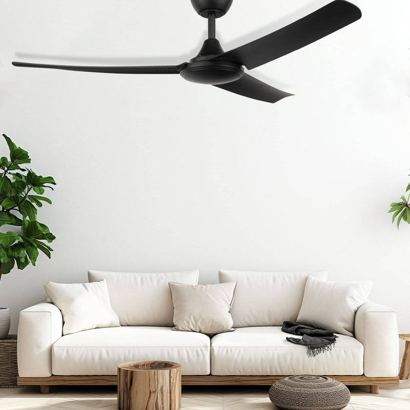 Brilliant 132cm Black Matt Duque 3 Blade DC Ceiling Fan With Remote