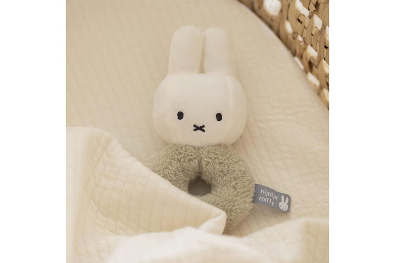 Miffy: Fluffy Ring Rattle - Green