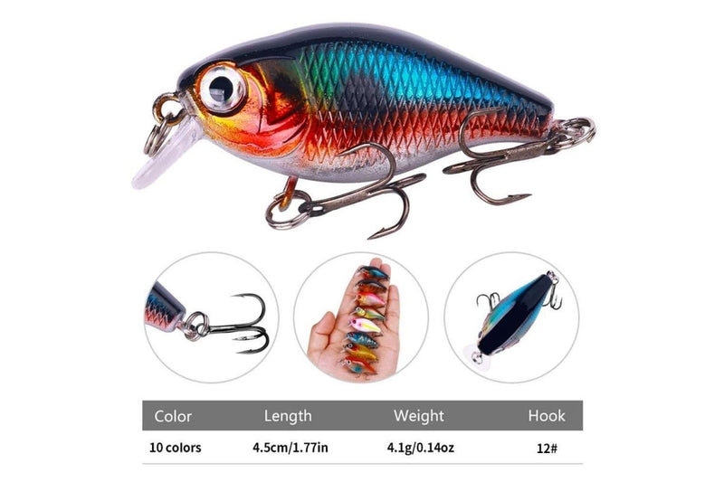 10 Piece Hengjia Cb073 Lua Fishing Lure Set 4.5cm 4.1g