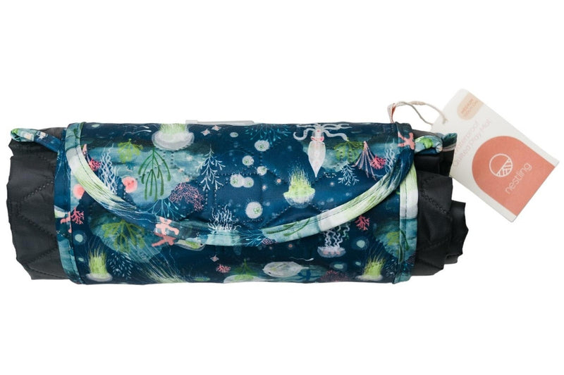 Nestling: Medium Waterproof Quilted Play Mat - Under the Sea