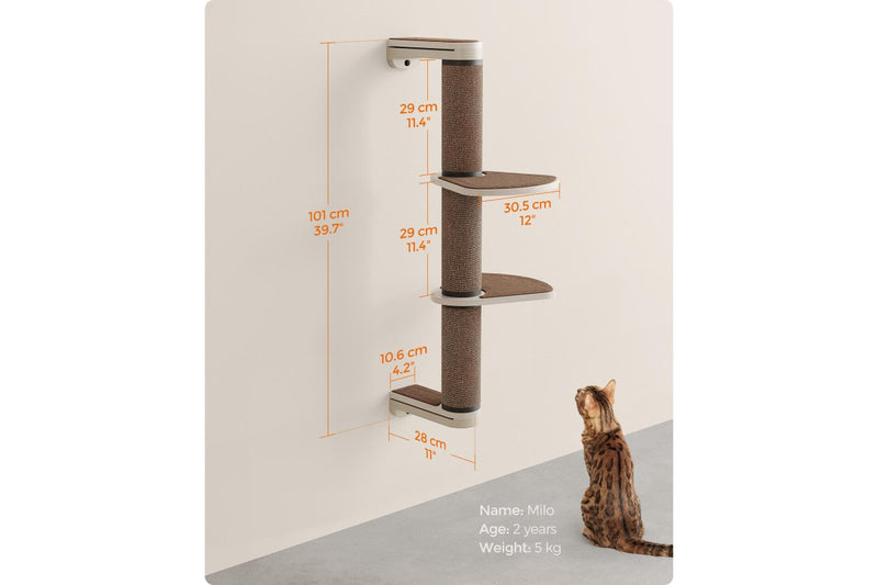 Feandrea Clickat Wall Mounted Cat Scratching Post