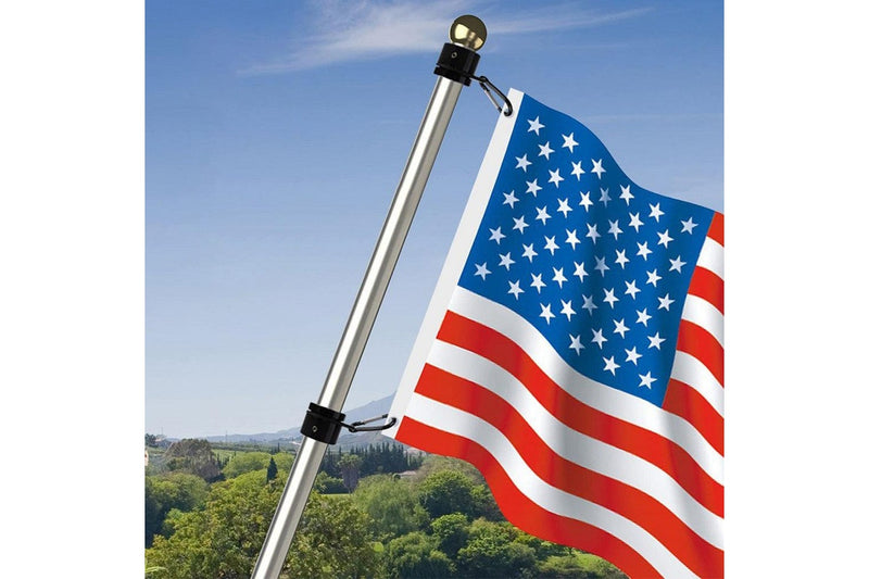 2 Pcs Metal Flag Pole Rings Aluminum Alloy Swivels Flagpole Rings Black