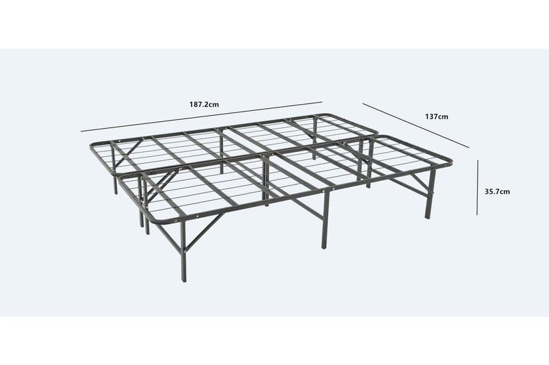 Foldable Metal Bed Frame - Double