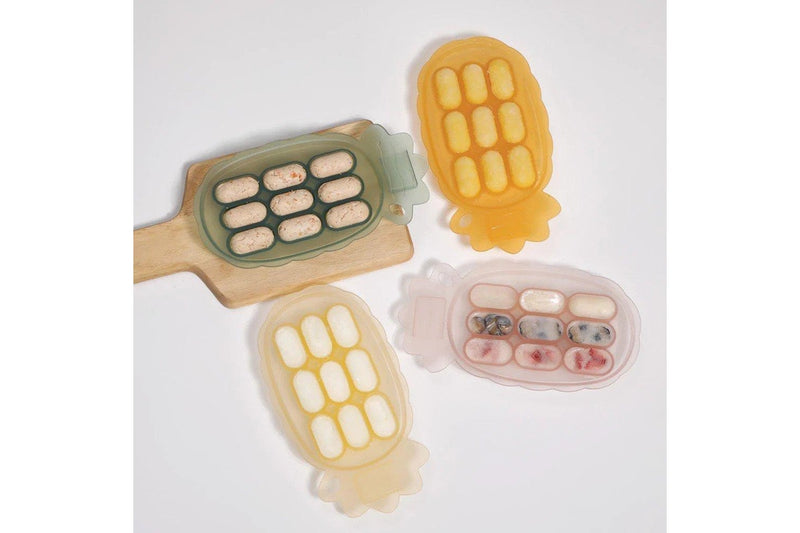 Haakaa: Pineapple Silicone Nibble Tray - Blush (with Label Slot)