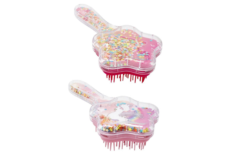 Pink Poppy: Unicorn & Vibrant Vacation - Holographic Glitter Hairbrush (Assorted Designs)