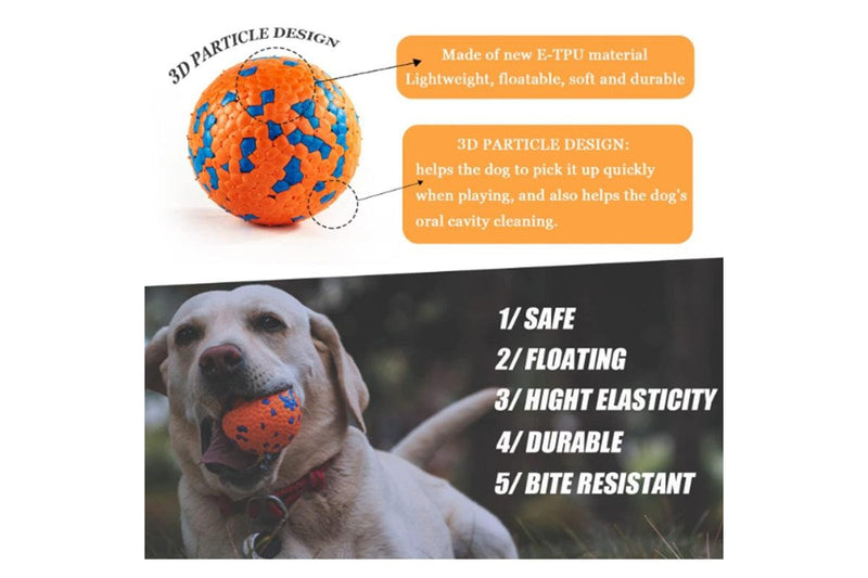 4pcs Bouncy Balls for Dogs Small Breed Lightweight Durable Solid Dog Ball S