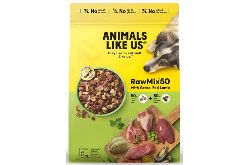 Animals Like Us: RawMix50 with Grass-Fed Lamb Dog food (1.8kg)