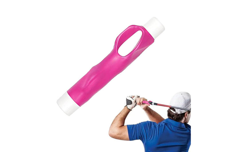 Golf Grip Trainer Attachment Trainer Beginner Outdoor Golf Swing Training Aid Pink