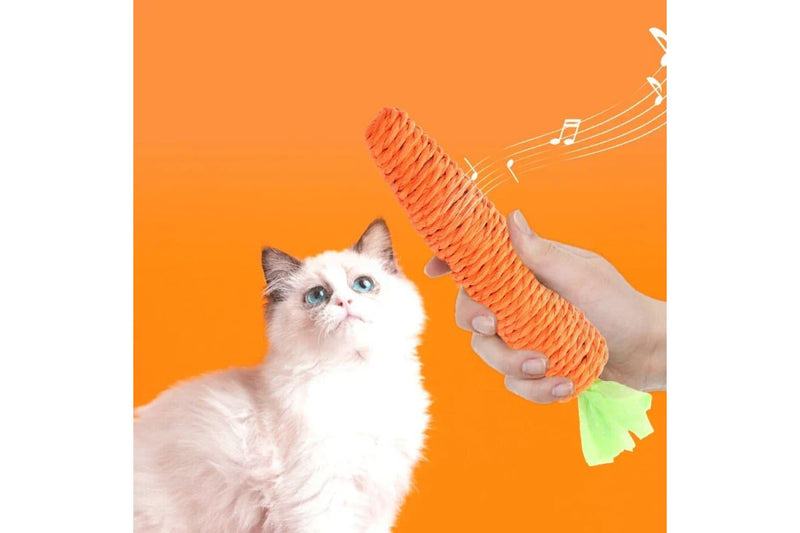 Interactive Cat Carrot Toy For Teeth Cleaning And Play