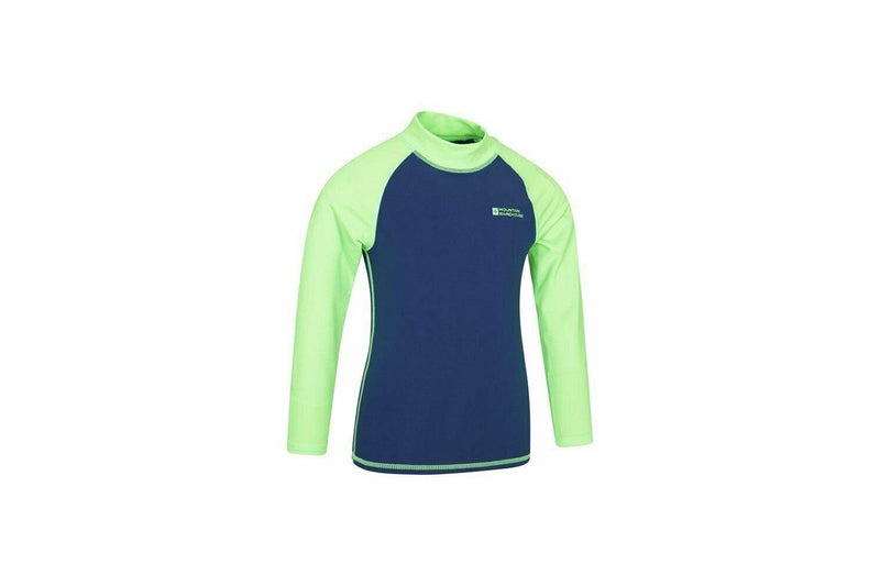 Mountain Warehouse Childrens/Kids Long-Sleeved Rash Top (Bright Green) (9-10 Years)