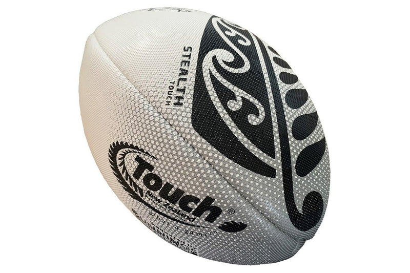 Silver Fern Touch Rugby Ball - Stealth - Size 4