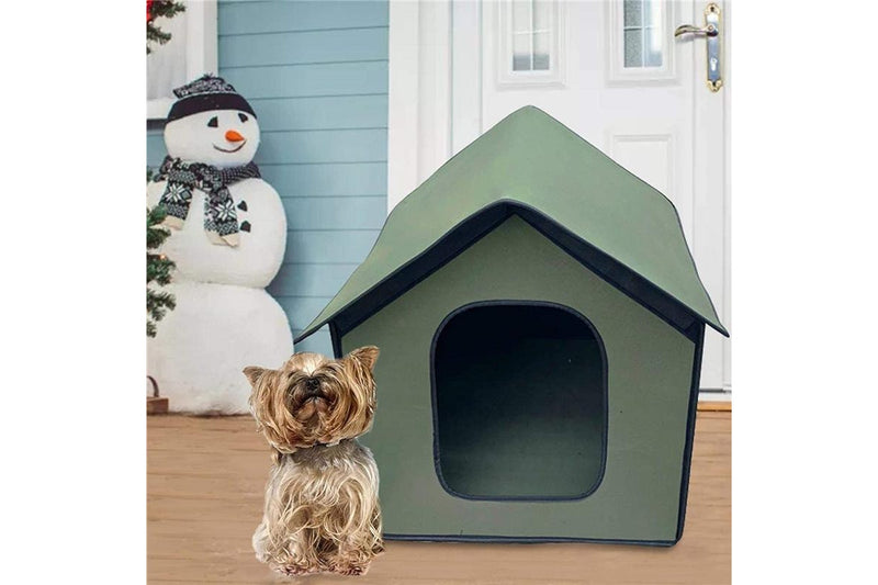 Medium Foldable Waterproof Outdoor Pet House - Green