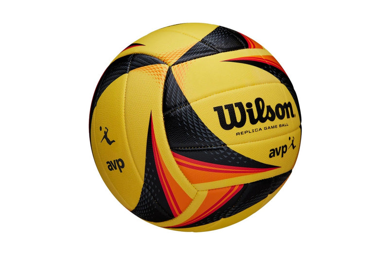 Wilson OPTX Replica AVP Volleyball (Yellow/Black/Red) (Standard)