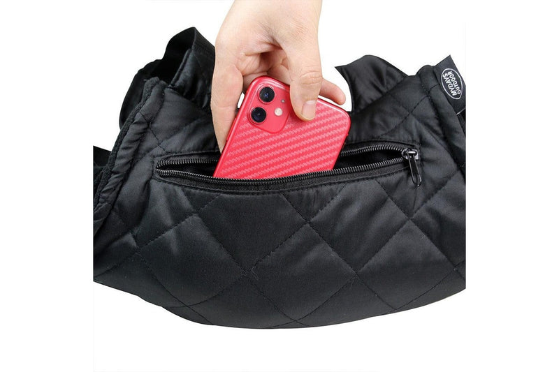 Winter Heated Hand Muff Hand Warmer with Pockets USB Hand Warming Muff Black