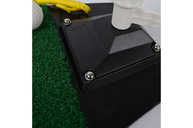 Golf 66 Grass Putting Mat Push Rod Trainer - Size 48X23Cm Black