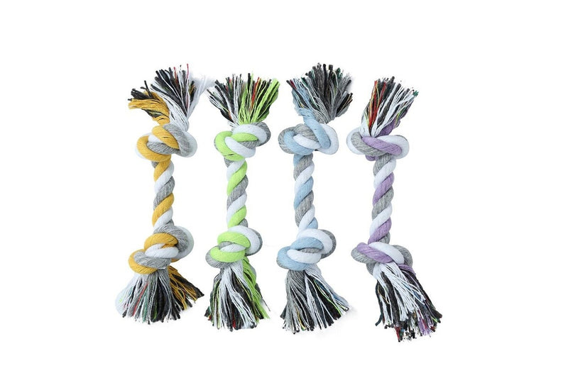 3x 4PK Paws & Claws Pet Dog 15cm Puppy Ropes Interactive Chew Bite Fun Play Toy