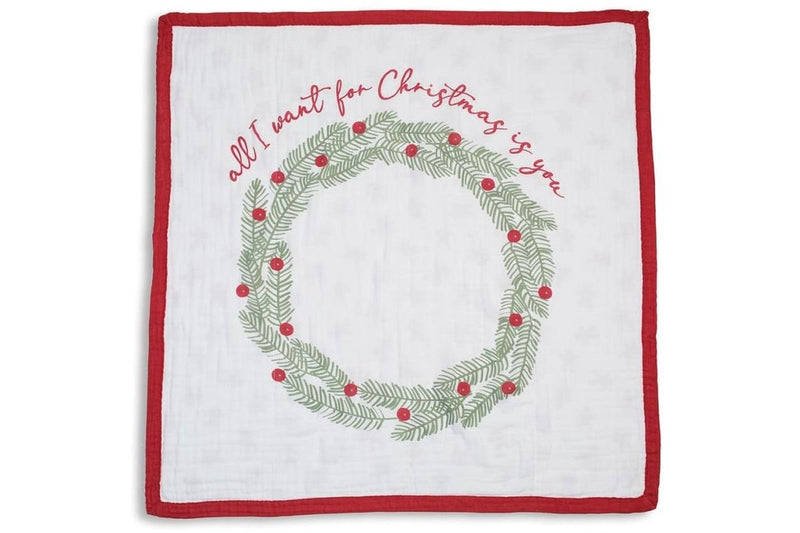 Lulujo: Muslin Cotton Quilt - Christmas Gingerbread