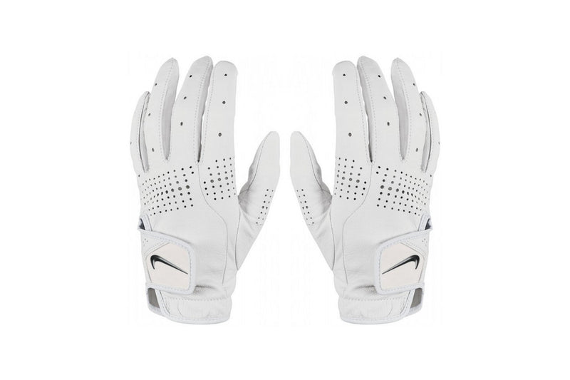 Nike Womens/Ladies Tour Classic III Leather 2020 Right Hand Golf Glove (White/Black) (XL)