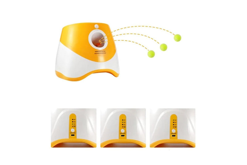 Automatic Ball Launcher Electric Interactive Ball Thrower Pet Dog Fetch Machine Orange