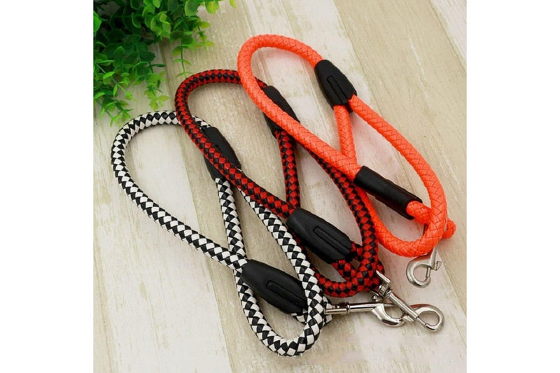 Pu Leather Weave Round Rope Dog Leash