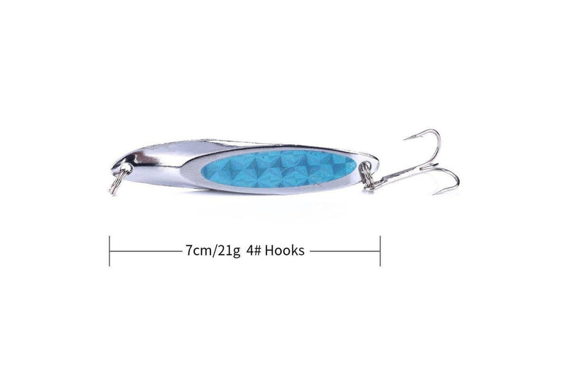 4 Piece 7cm 21g Seabass Sequin Lure Set