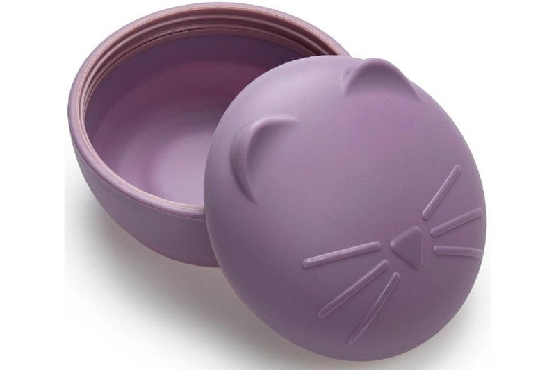 Melii: Silicone Animal Bowl with Lid & Utensils - Cat