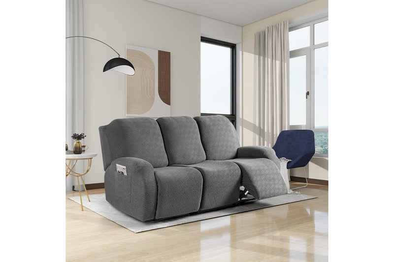 COMFEYA 3 Seater Recliner Covers for Recliner Chair - Dark Gray