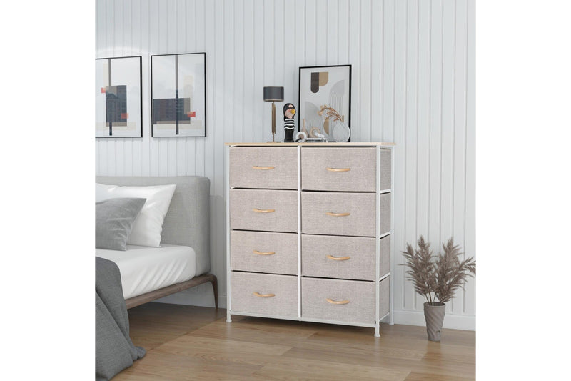 Ovela: 8 Drawer Storage Chest - Beige