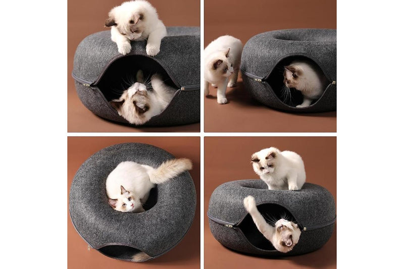 PETSWOL Cat Caves for Indoor Cats - Grey