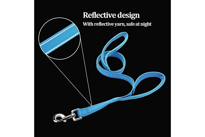 Double Handle Design Nylon Reflective Dog Leash