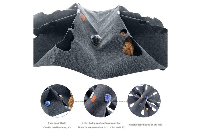 Pet Cat Hole Blanket Cat Entertainment Mat Cat Toy Blanket Cat Play Mat Rug Toy