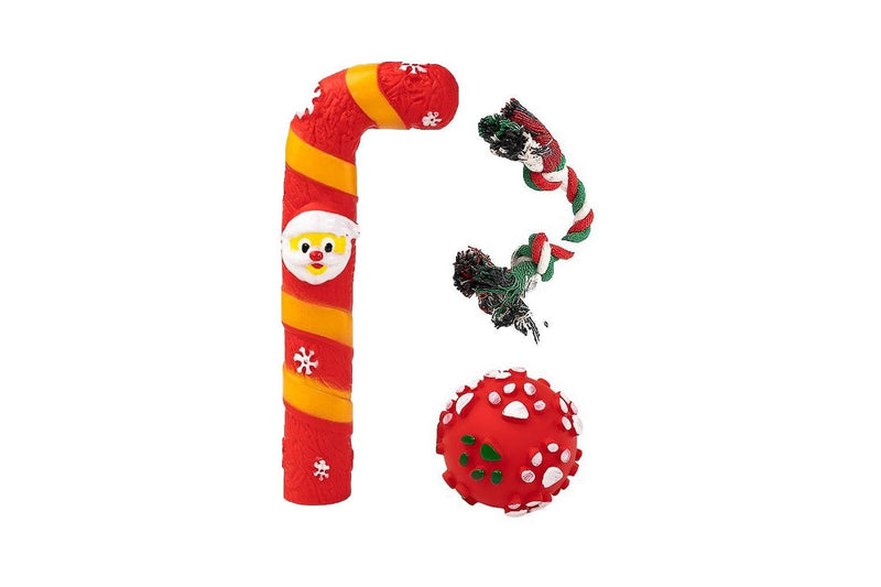 Christmas Squeaky Toy for Pet Dog Chew Toy Set Style 2