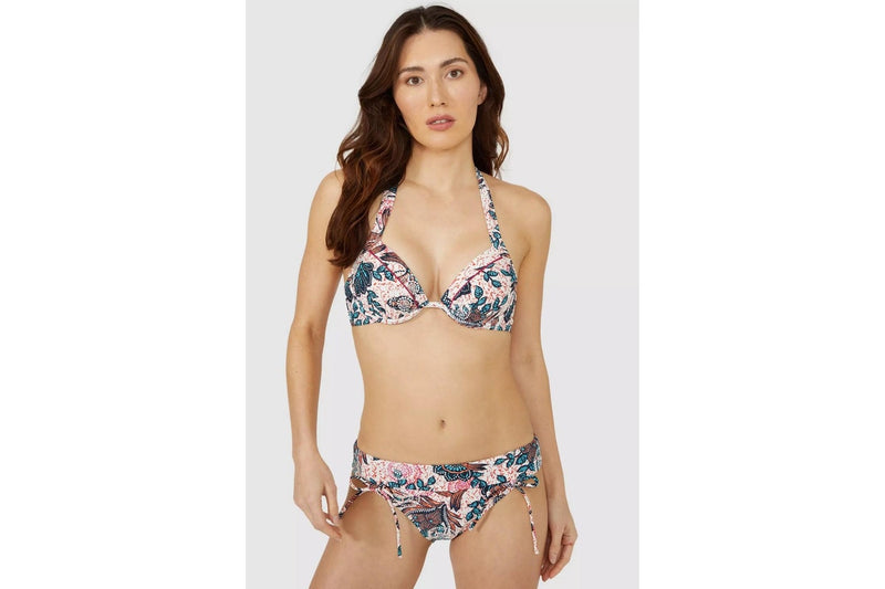 Mantaray Womens/Ladies Savannah Floral Padded Bikini Top (Multicoloured) (34D)