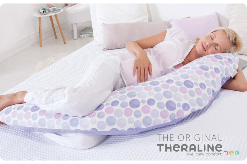 Theraline: The Original Maternity and Nursing Pillow - Dancing Leaves Taupe