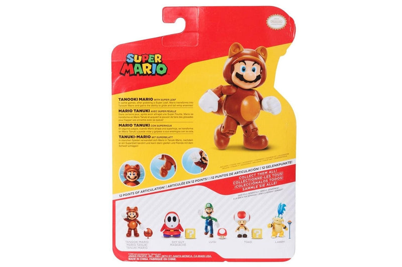 Super Mario: 4" Figure - Tanooki Mario