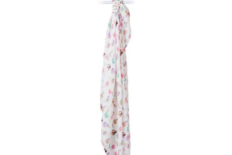 Lulujo: Muslin Bamboo Swaddle - Ice Cream